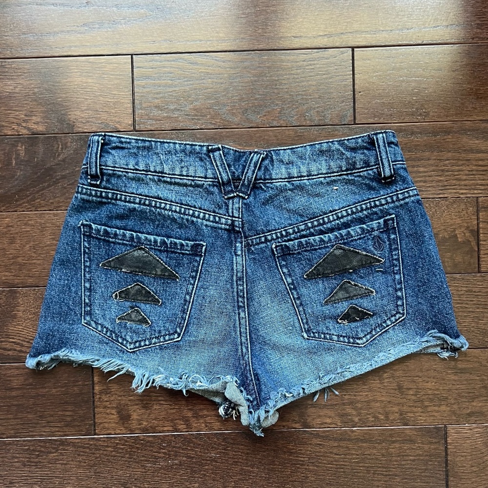 Volcom Pocket Detail Denim Cutoff Shorts